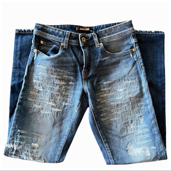 Roberto Cavalli Denim - Roberto Cavalli Distressed Jeans